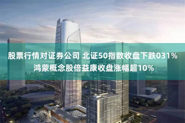 股票行情对证券公司 北证50指数收盘下跌031% 鸿蒙概念股倍益康收盘涨幅超10%