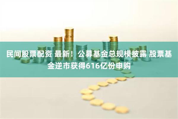 民间股票配资 最新!公募基金总规模披露 股票基金逆市获得616亿份申购